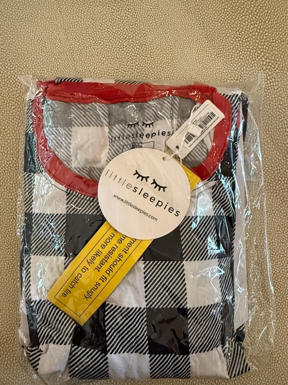 Little Sleepies buffalo plaid two piece pajama set 12/14